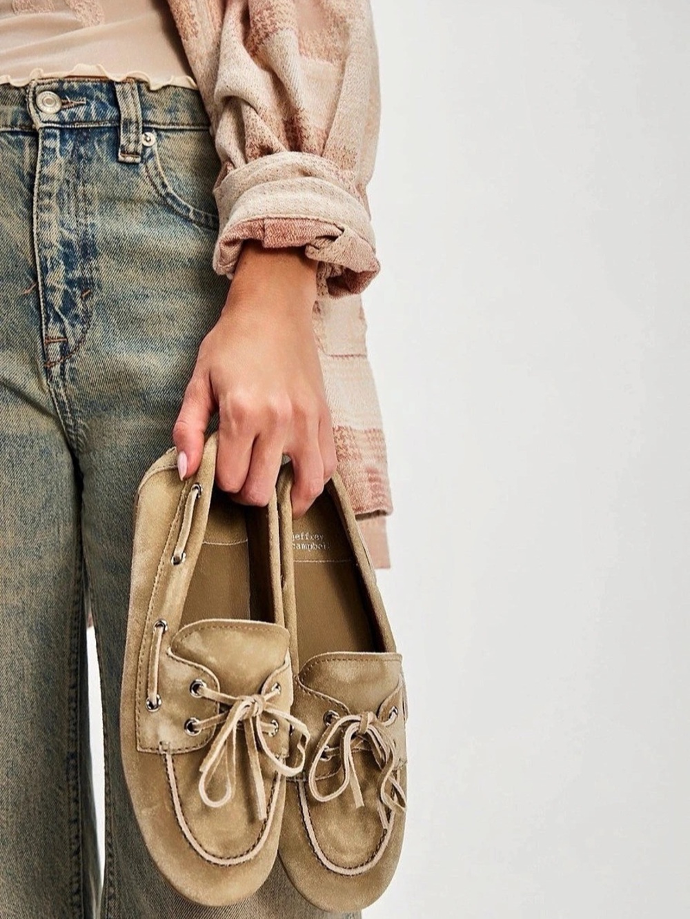 Jeffrey Campbell Yachting Day Boat Shoes Olive Brush